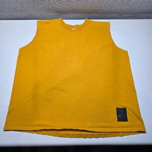 Nike Basketball Mens Sleeveless Muscle Tee Yellow Gold Embroidered Swoosh XXL